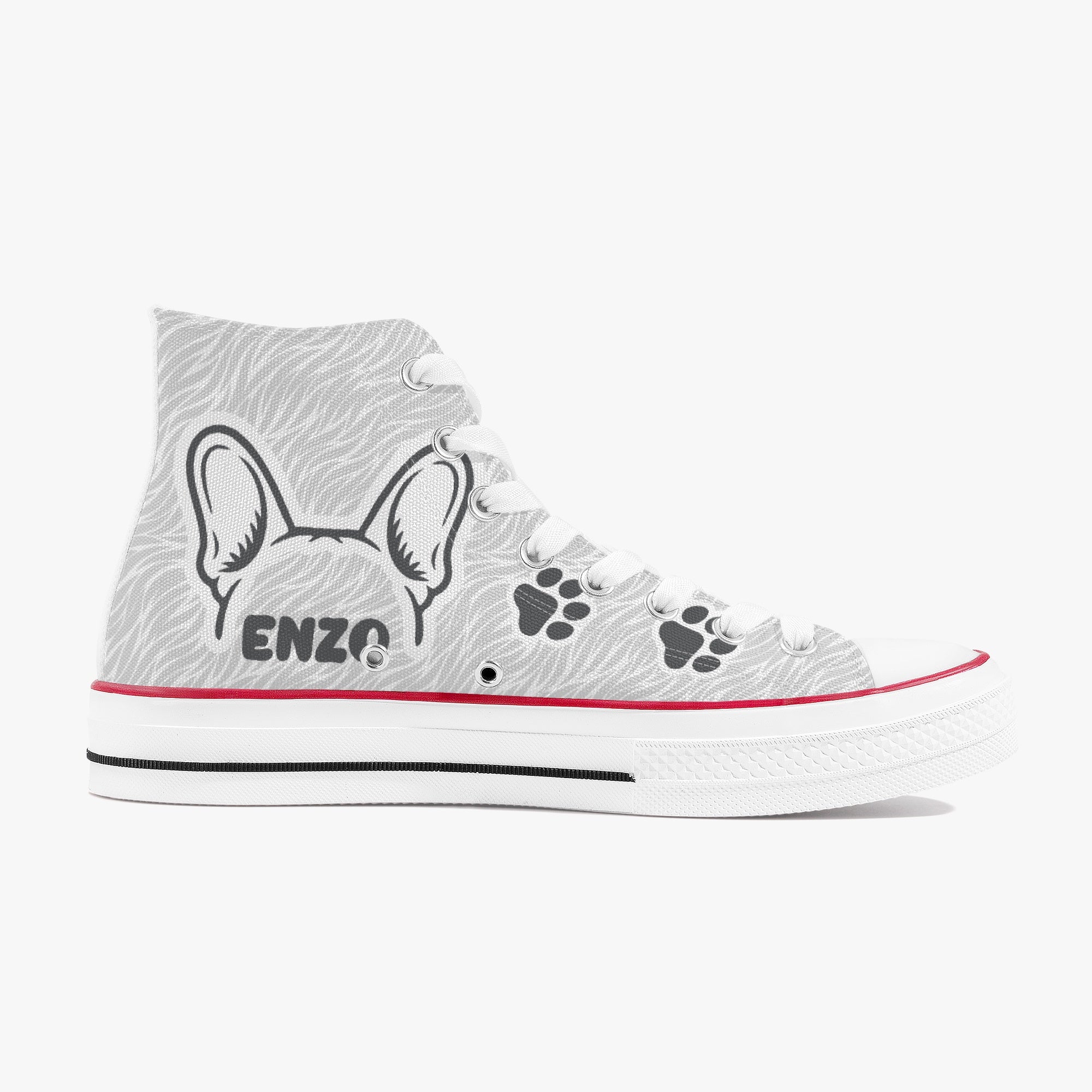 Minimal-Aesthetic Moose - Personalized High-top Canvas Shoes for Home