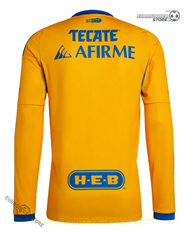 Tigres UANL 25-26 Season Home Long Sleeve Football Jersey