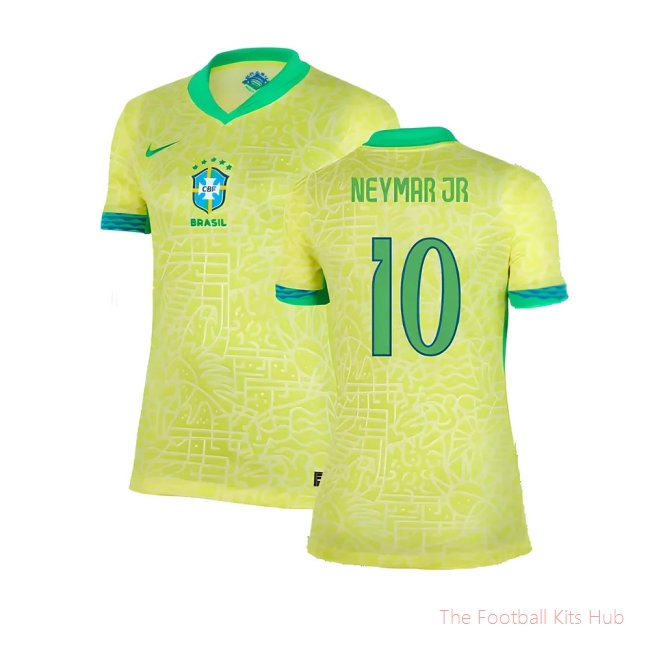 2024-2025 Brazil Home Shirt (Womens) (Neymar JR 10)