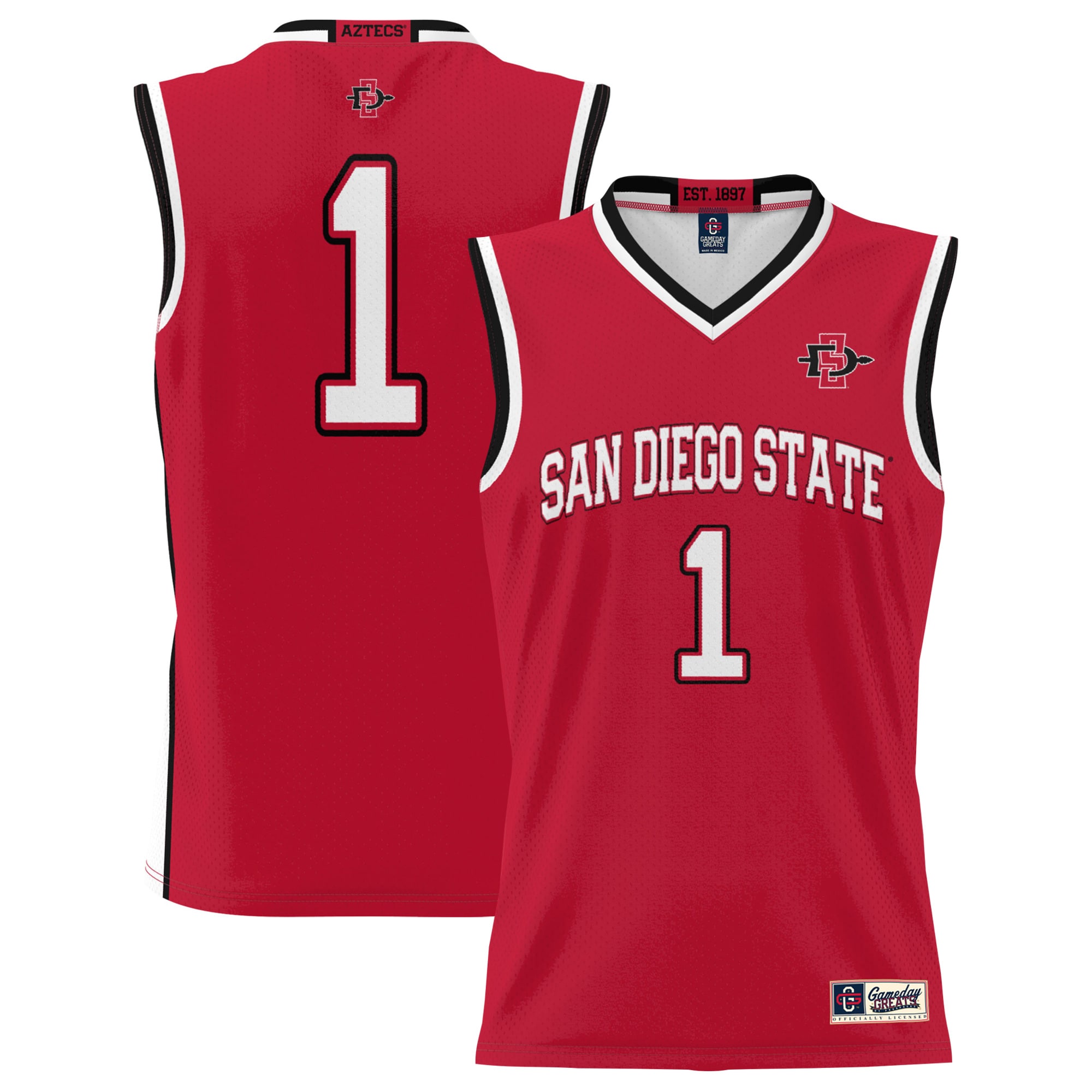 [DDG] Women's San Diego State Aztecs GameDay Greats Lightweight Basketball Jersey - Scarlet