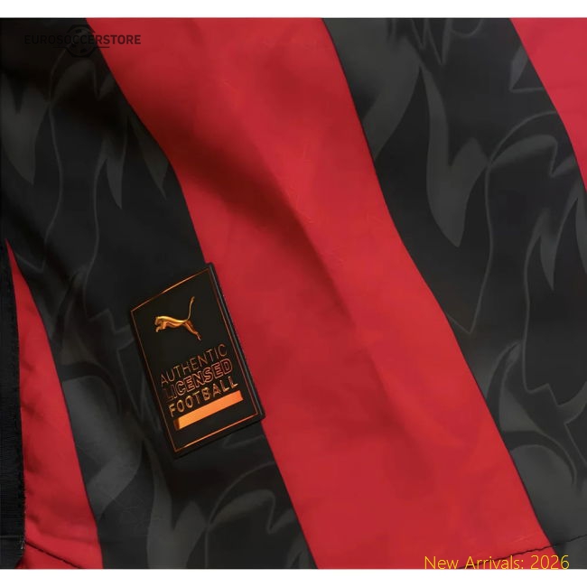 2025-2026 Ac Milan Home Top-tier Jersey Kappa Kombat Flexible