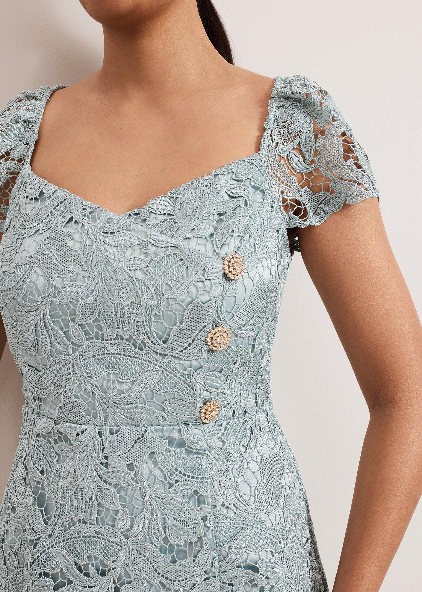 Petite Phia Tux Lace Maxi Dress