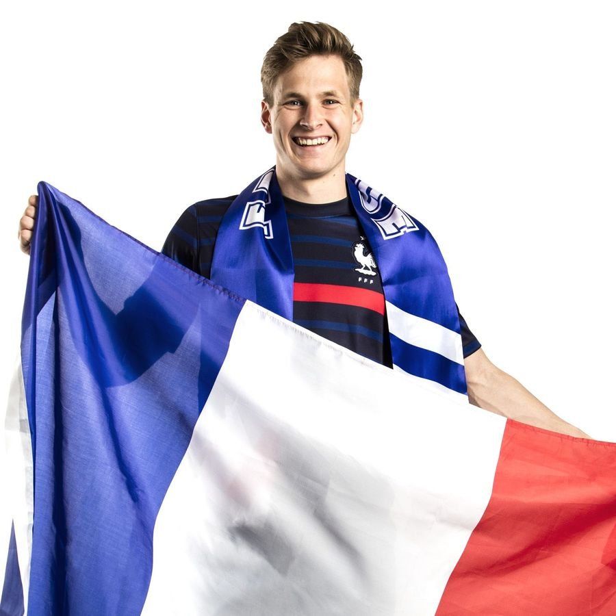 France Satin Scarf Blue/red/pure White For Algeria Football Fans