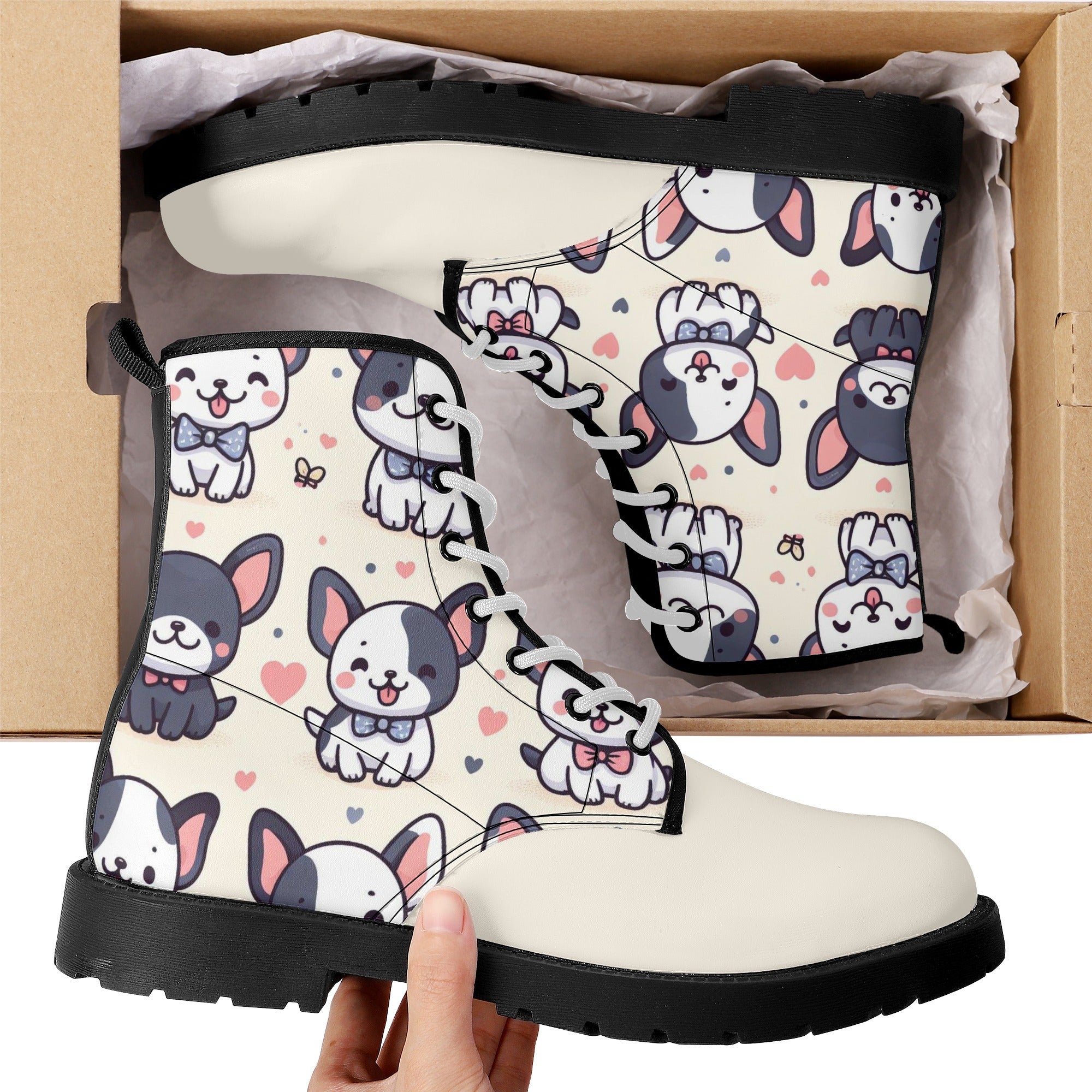 French Bulldog Coco Leather Boots Essential Dog Supply