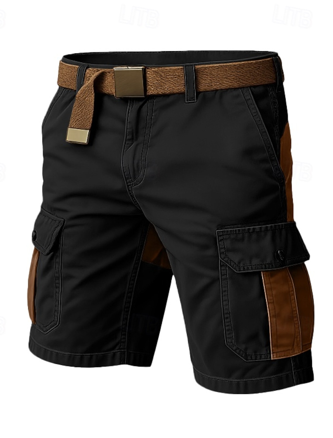 Men's Tactical Cargo Shorts Casual Pocket Elastic Waist Plain Knee #2