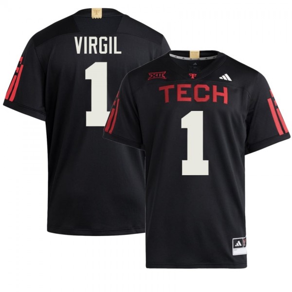 Ttrr Reggie Virgil #1 Ncaa Men Red Authentic Game Jersey