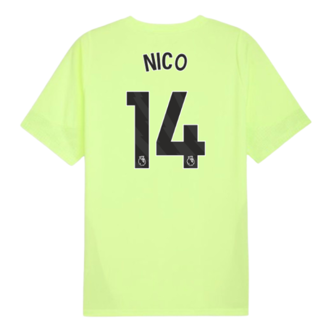 2025-2026 Man City Training Jersey (Fizzy Apple) (Nico 14) (Collect...
