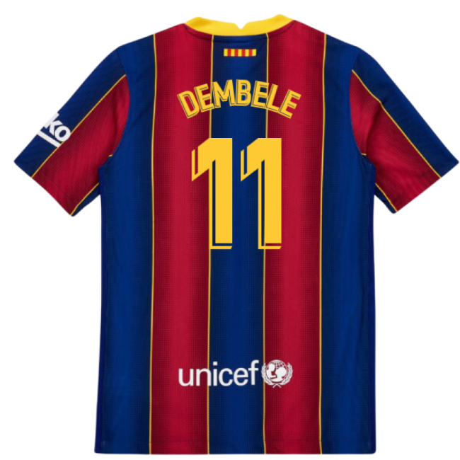 2020-2021 Barcelona Home Football Shirt - Kids (Kids) Stretch Fabric