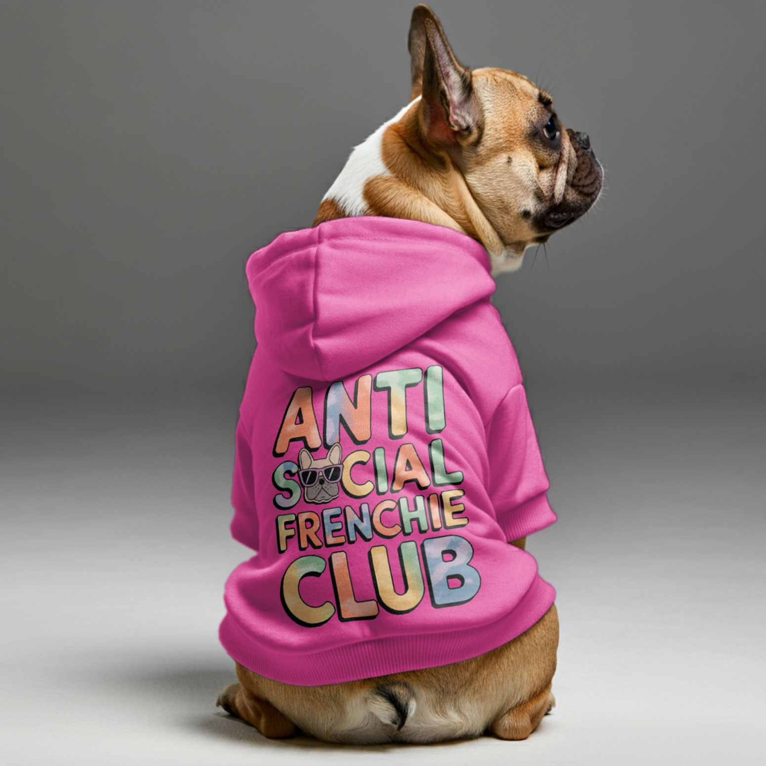 French Bulldog Anti Social Personalized French Bulldog Hoodies With