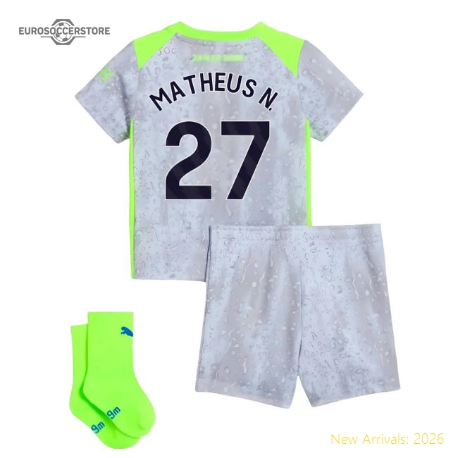 Authentic 2025-2026 Man City Third Baby Kit (matheus N. 27) - Premium