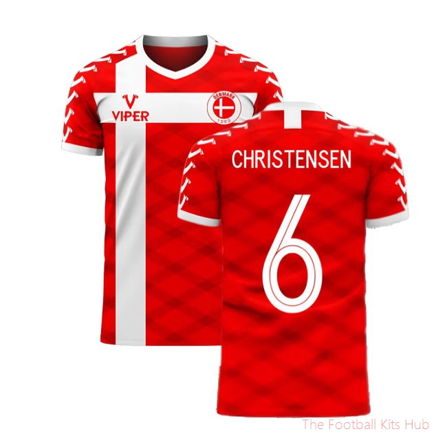 [LK] Denmark 2025/26 Home Football Kit (Viper) (CHRISTENSEN 6)