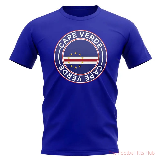 Cape Verde Football Badge T-Shirt (Royal)