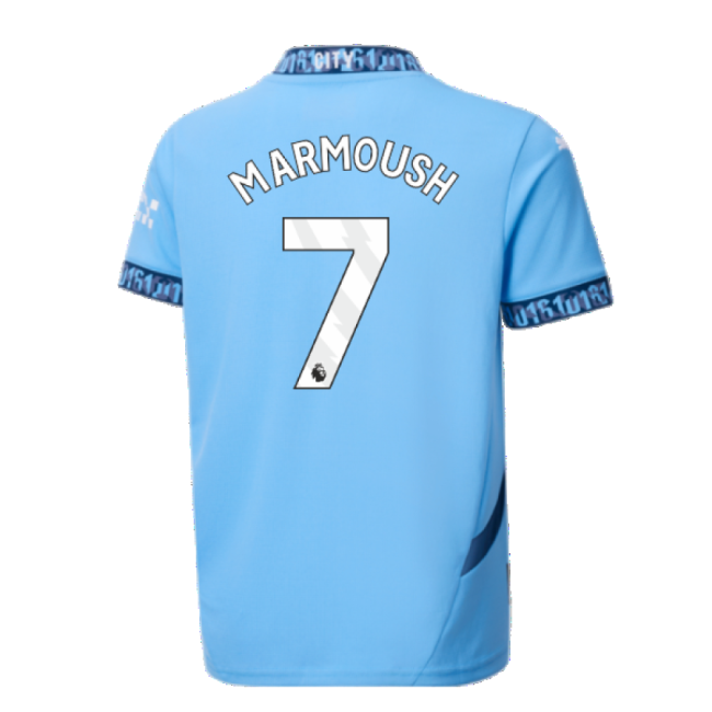 Man City 2024-20 Home Football Shirt Marmoush 7 Edition M S Kids