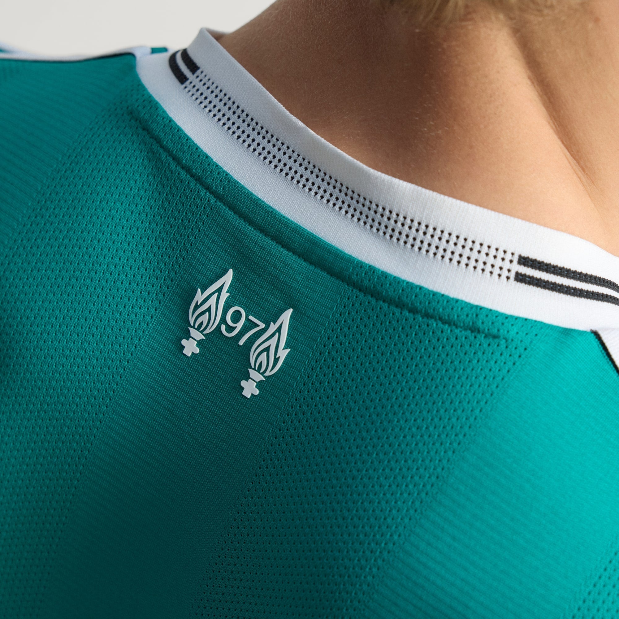 Virgil van Dijk Liverpool FC Authentic Third Football Shirt 25/26 EPL No Room For Racism Sea Green