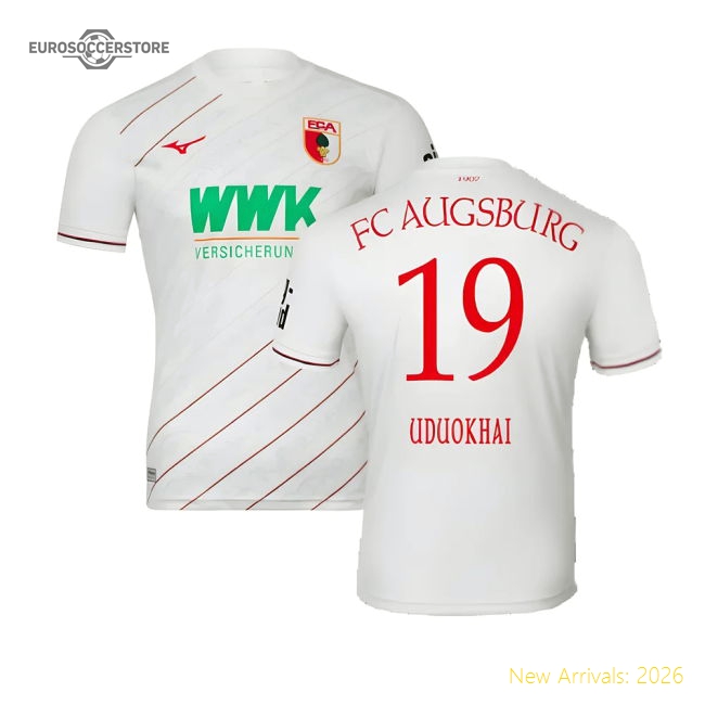 Supporter 2024-2025 Fc Augsburg Home Shirt (Uduokhai 19)