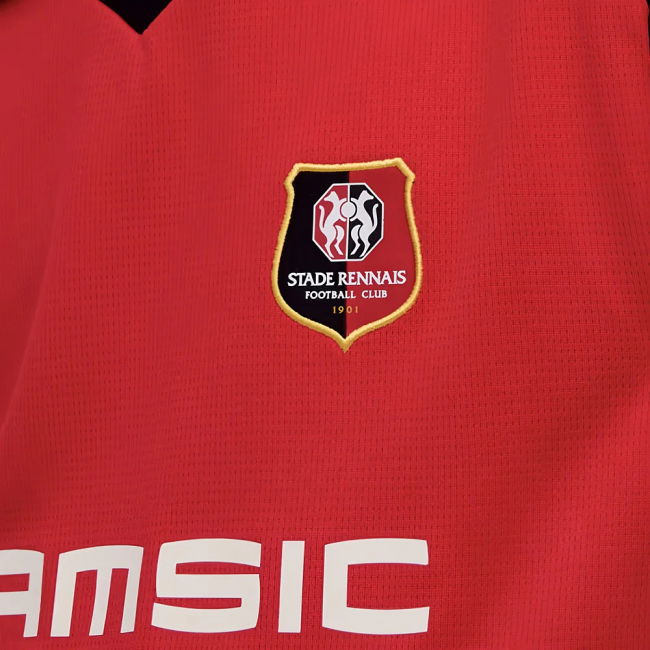 2025-2026 Stade Rennais Home Shirt (Kids) | Best Value | Lightweight