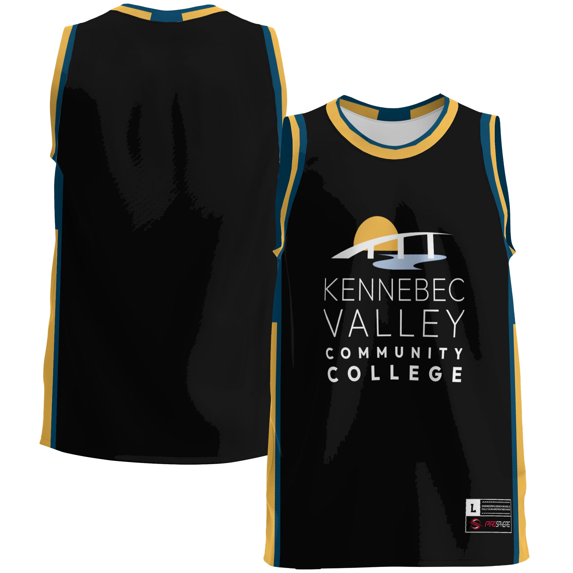[DDG] Women's Kennebec Valley Community College GameDay Greats Lightweight Basketball Jersey - Black