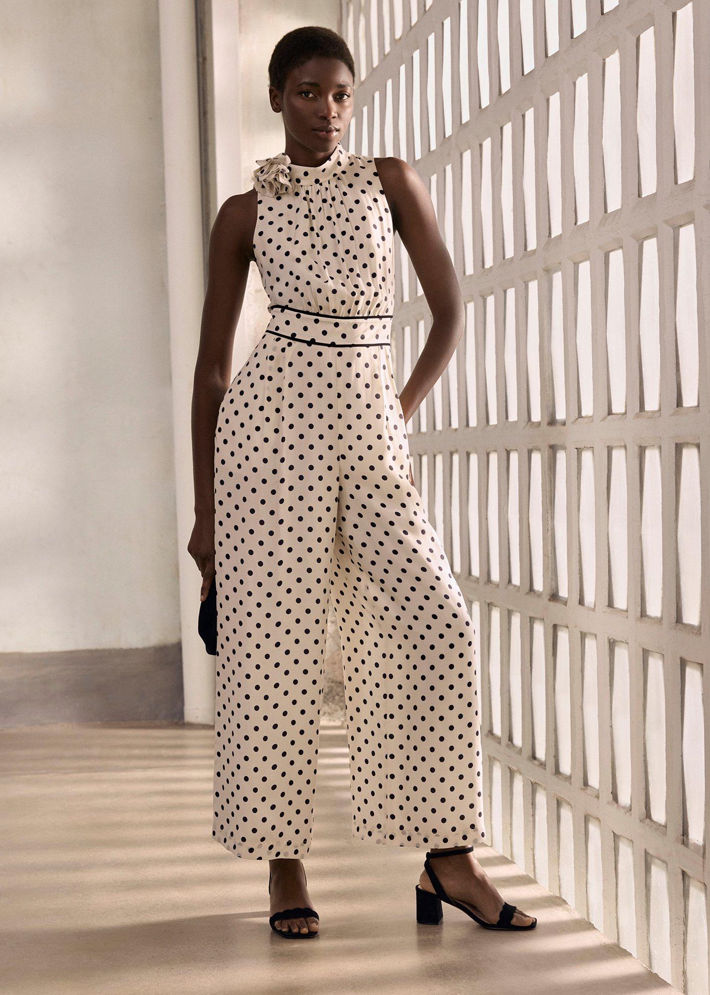 Marilee Spot Corsage Jumpsuit