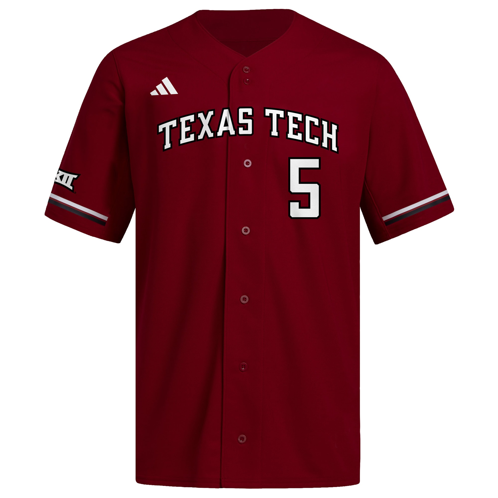 [DDG] Patrick Mahomes #15 Texas Tech Red Raiders Replica Baseball Jersey - Red