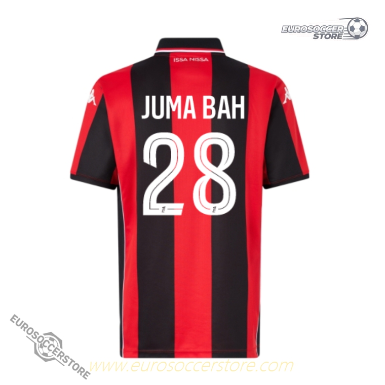 OGC Nice Home JUMA BAH 28 Jersey for the 25-26 Season