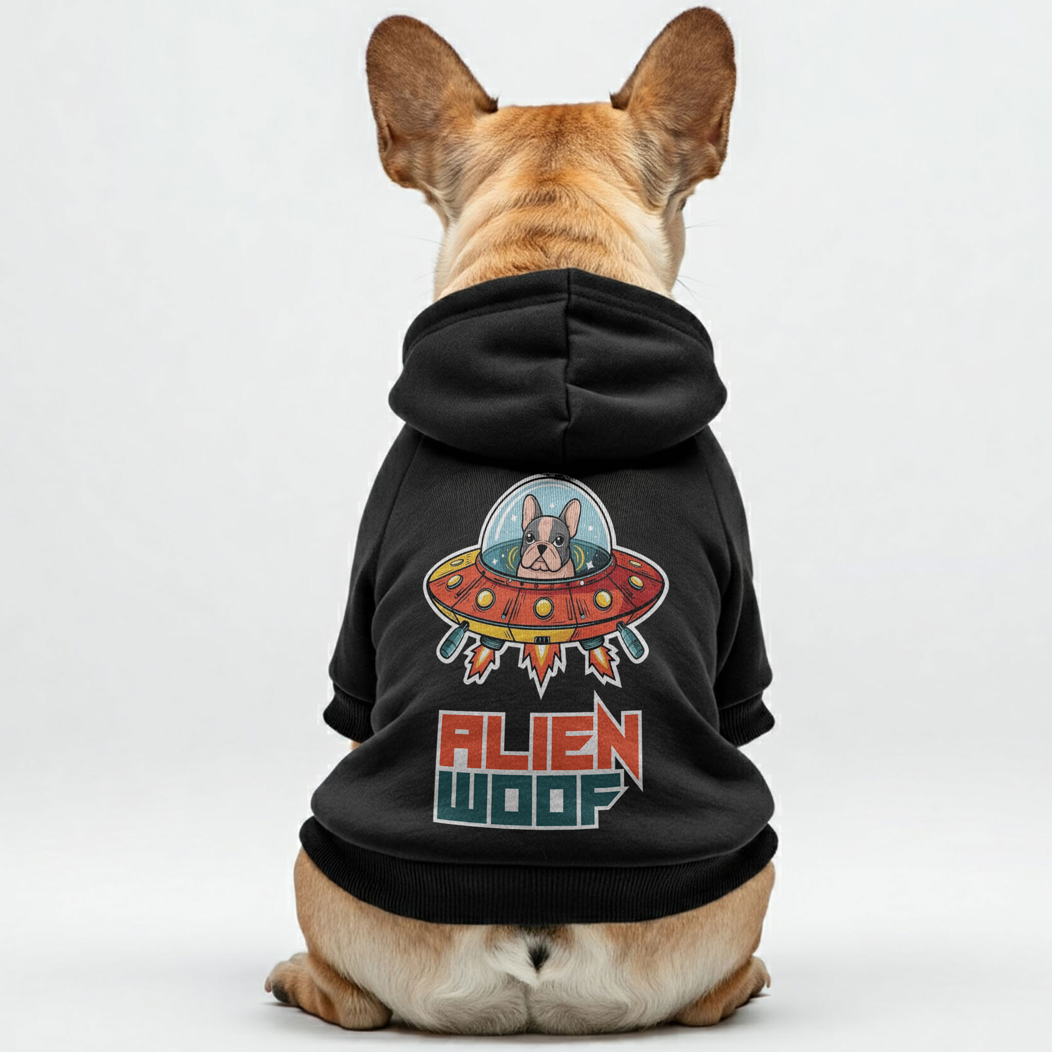 Alien Woof - Casual Personalized French Bulldog Hoodies With Funny Quotes – Stylish, Cozy, And Premium 100% Cotton For Dog Lovers