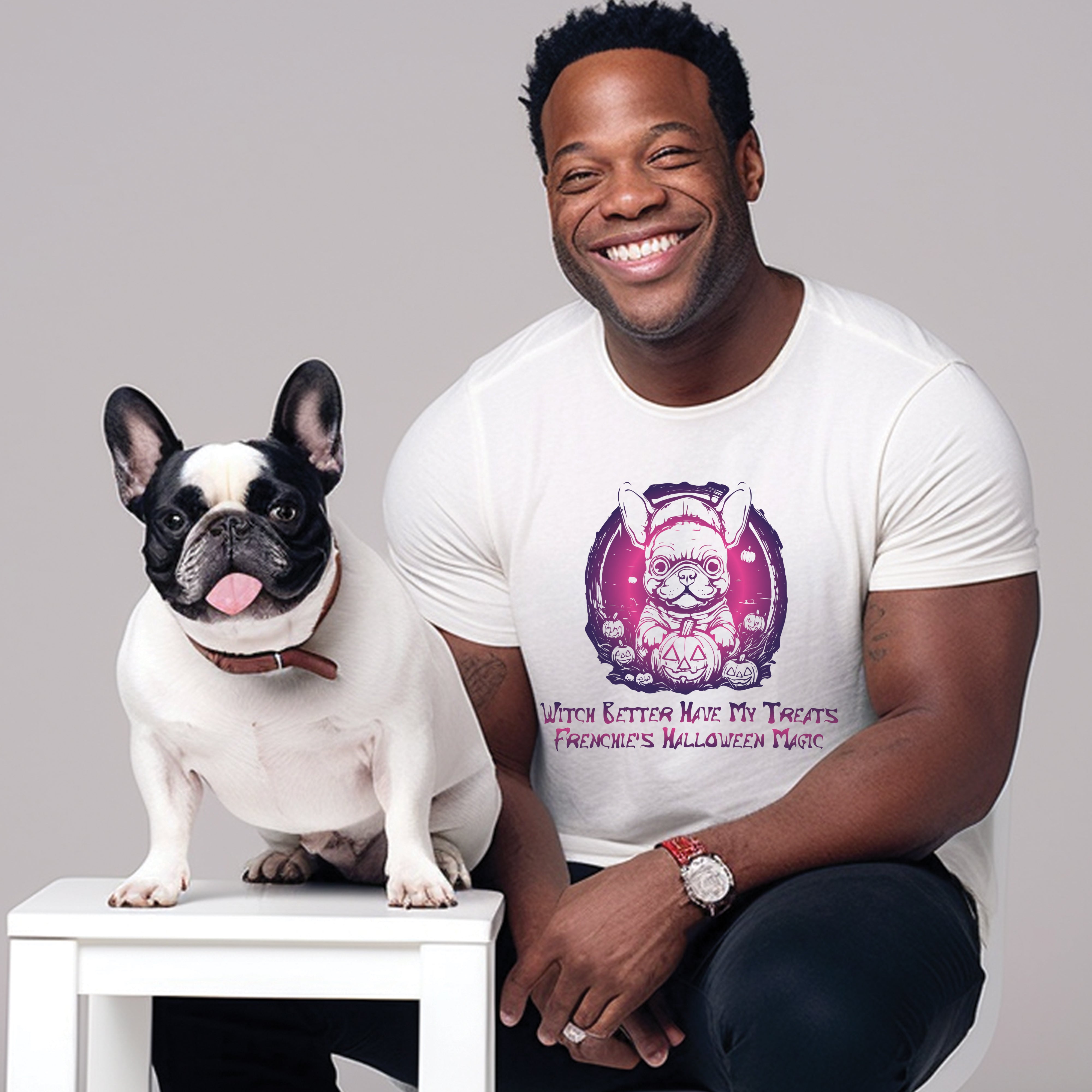 Pet-Lover French Bulldog Halloween Vibes - Unisex T-shirt for Daily Life