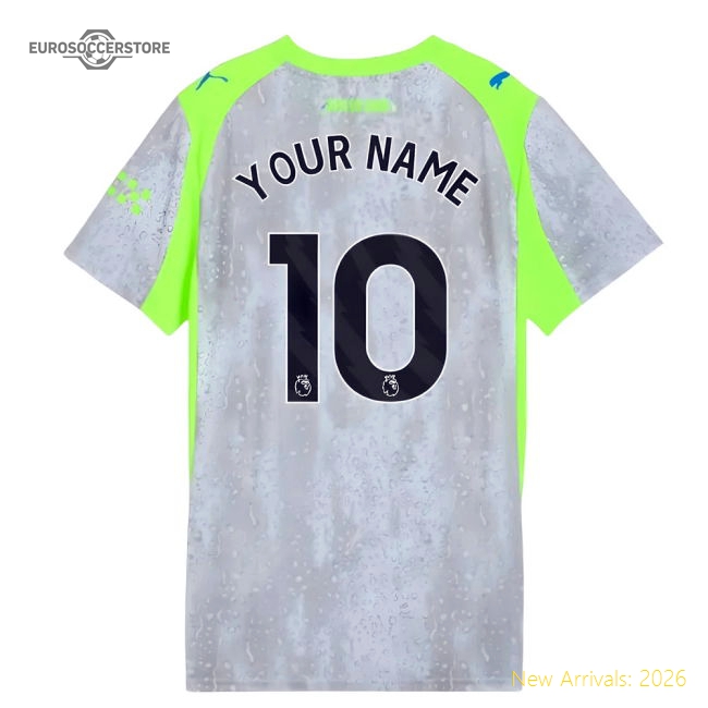 Authentic 2025-2026 Man City Third Shirt (womens) (your Name)