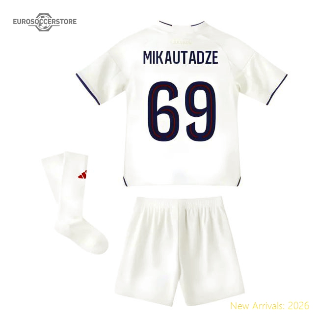 Professional-Grade 2025-2026 Olympique Lyon Home Mini Kit (Mikautadze