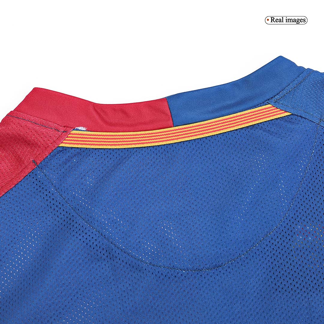 Retro A.INIESTA #8 2008/09 Barcelona Home Long Sleeve Soccer Jersey- U