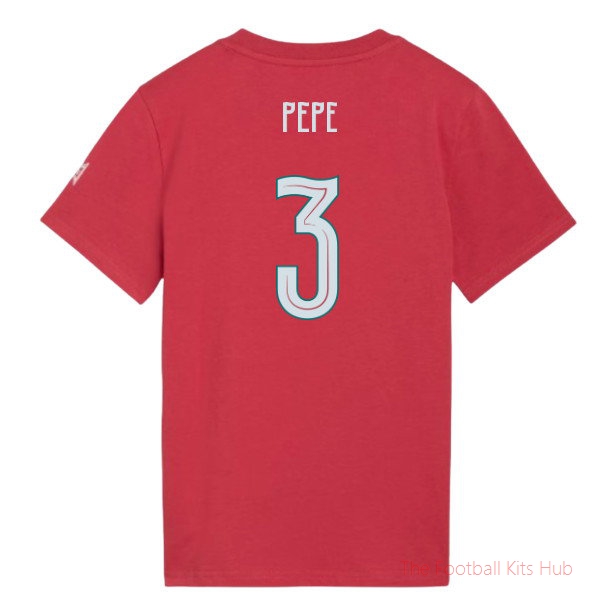 2026-2027 Portugal FtblCulture Tee (Red) - Kids (Pepe 3)