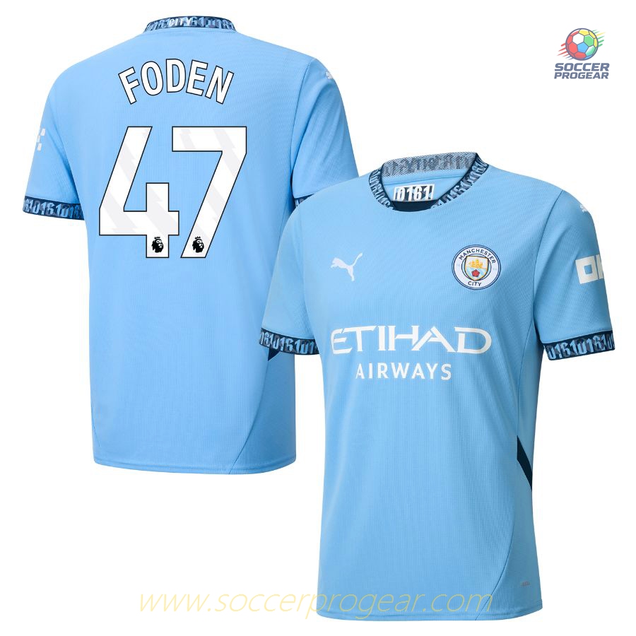 Manchester City Home Team Soccer Shirt 2024-25 Edition Foden