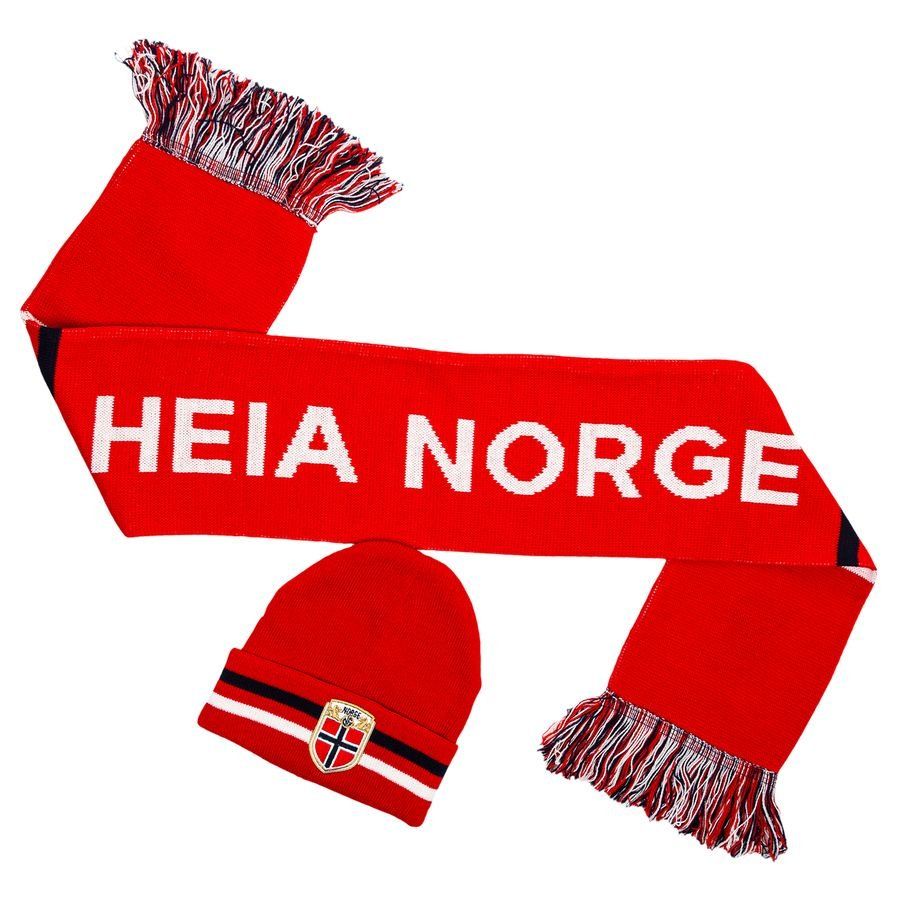 Norway Hat & Scarf Knitted Red Kids In Multiple Adult Sizes