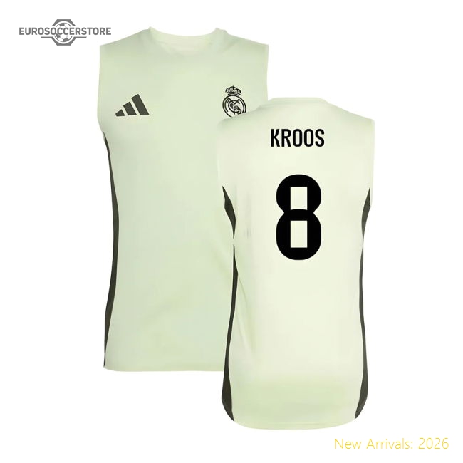 Best-Selling 2025-2026 Real Madrid Sleeveless Training Jersey (Almost Lime) (Kroos