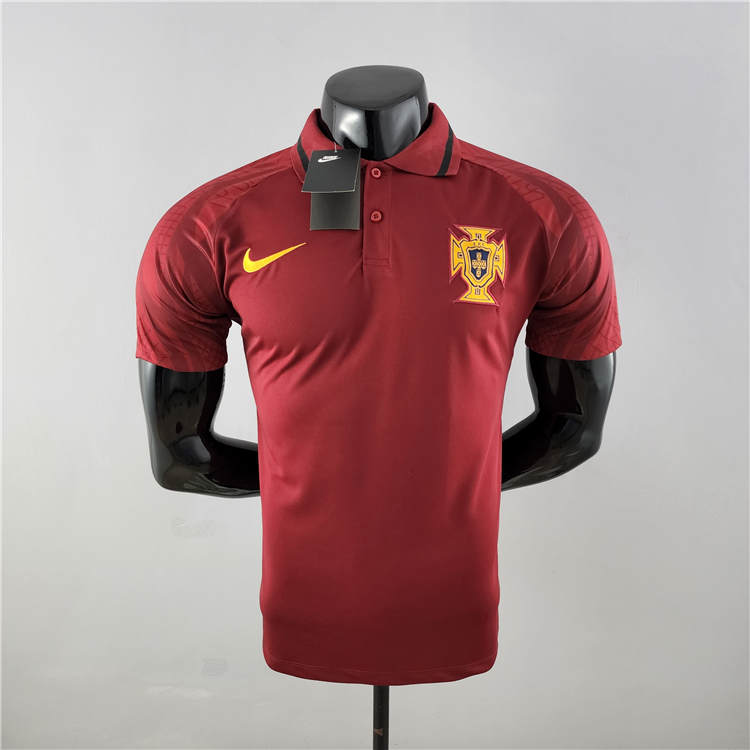 Portugal 2022 World Cup Red Soccer Jersey Polo Shirt - World Cup