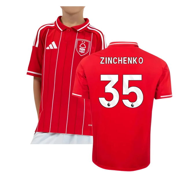 Proud Football Nottingham Forest Home Shirt Kids Zinchenko #35 Pro...