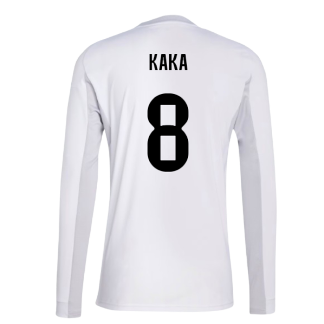 2025-2026 Real Madrid Long Sleeve RM Professional Home Shirt (Kaka 8)
