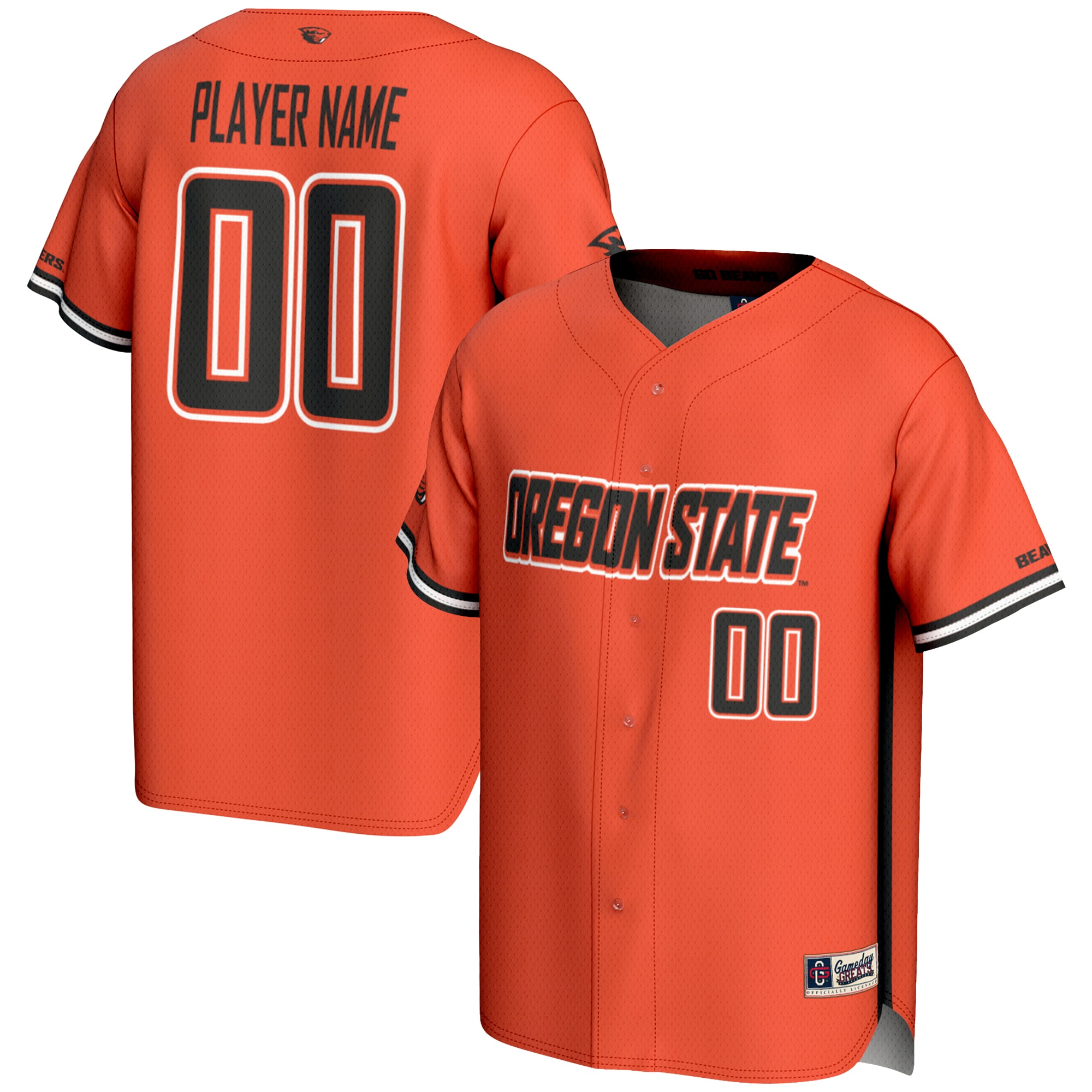 [NJP] Oregon State Beavers GameDay Greats Youth NIL Pick-A-Player Lightweight Baseball Jersey - Orange