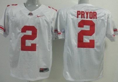 Men's Alabama Bama #2 Pryor White White 2024 premium embroidered