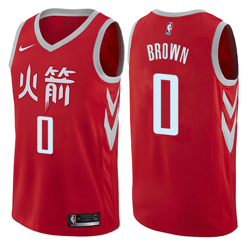 Red Nike H. Rockets #0 NBA Jersey Game Day Wear NBA Fan Apparel