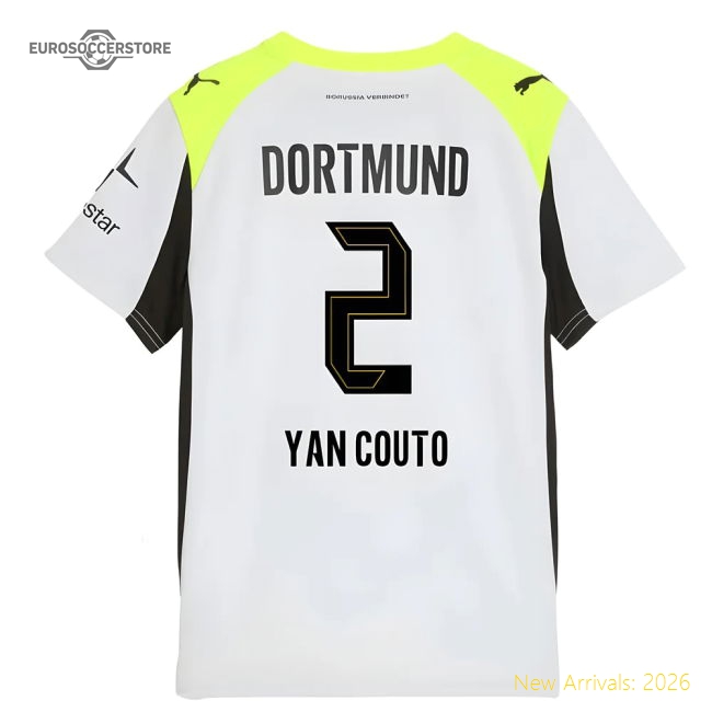 Away Club Teams,Borussia Dortmund 2025-2026 Borussia Kit Shirt Soccer