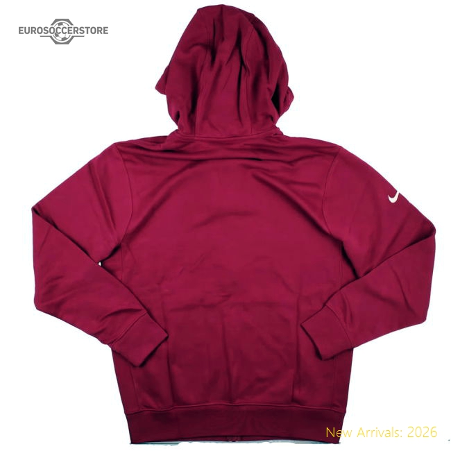 Authentic 2023-2024 Barcelona Full-Zip French Terry Hoodie (Noble Red)
