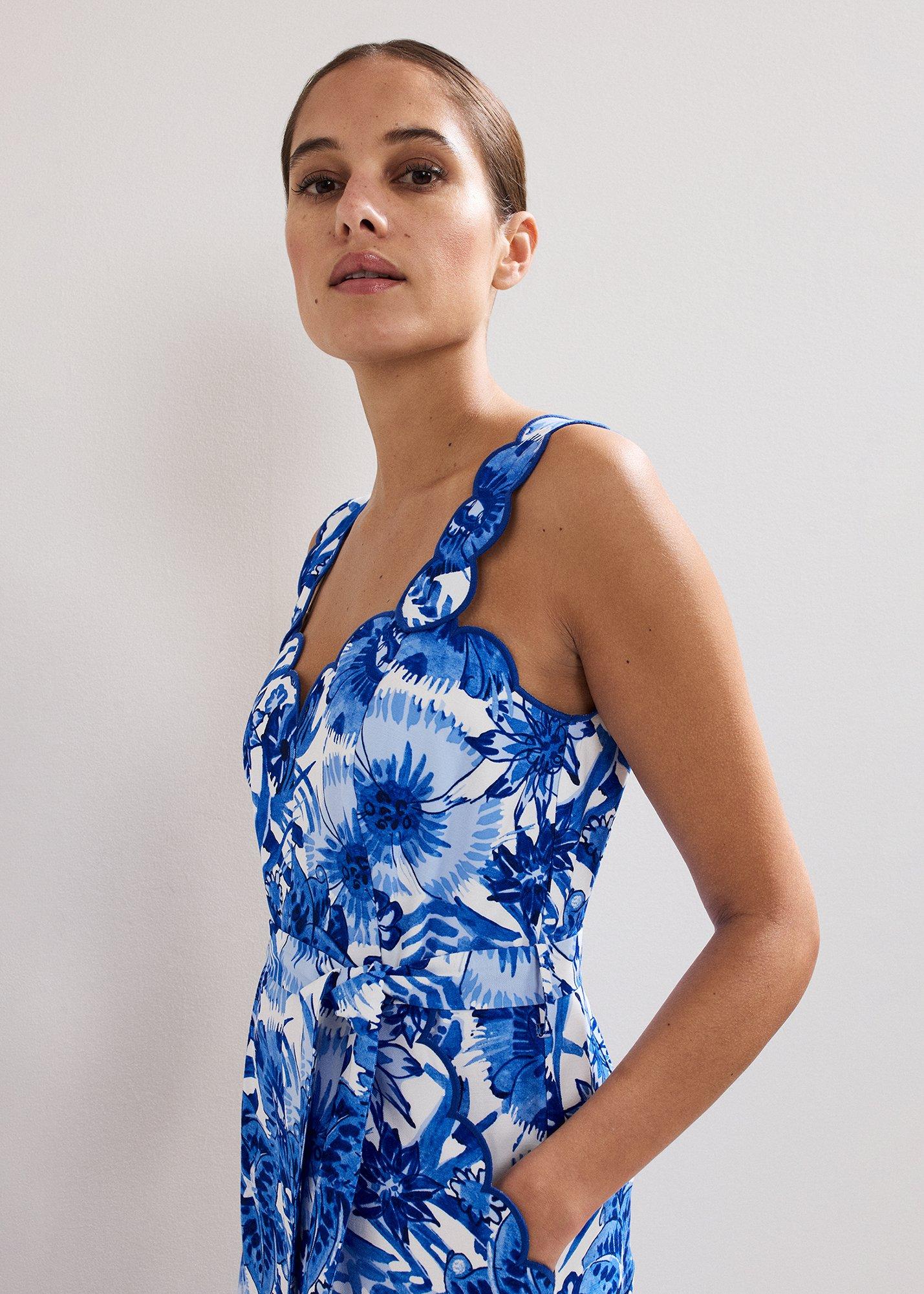 Tamzin Printed Scallop Jumpsuit