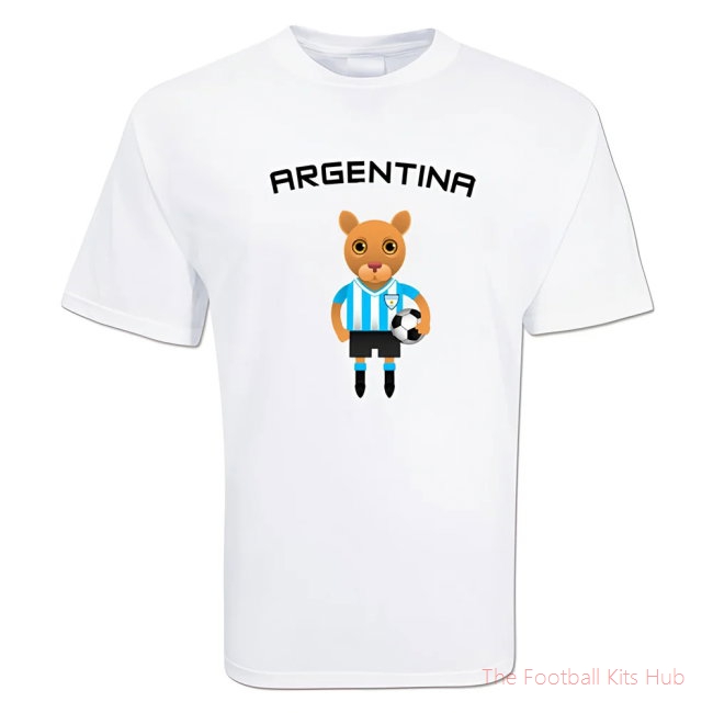 Men Argentina Mascot Soccer T-shirt