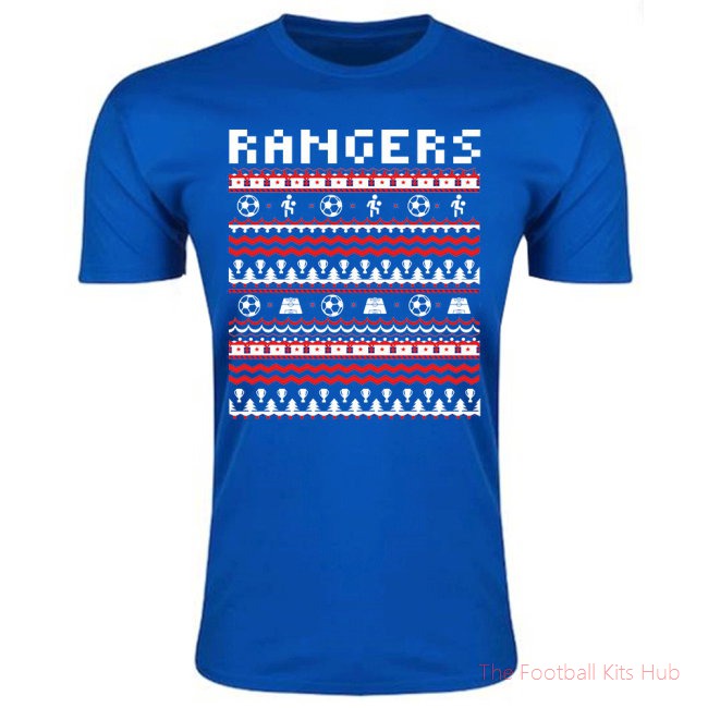 Men Rangers Christmas T-Shirt (Blue)