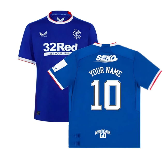 Official 2022-2023 Rangers Home Home Your Name With Special Edition