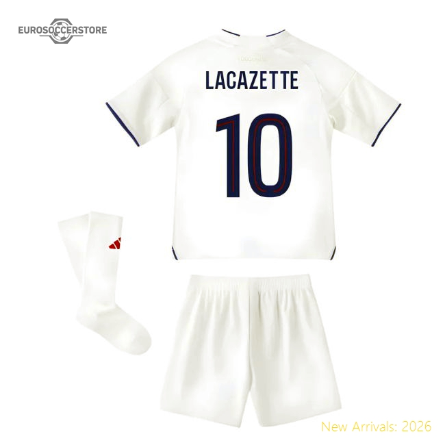 Best-Selling 2025-2026 Olympique Lyon Home Mini Kit (Lacazette 10)