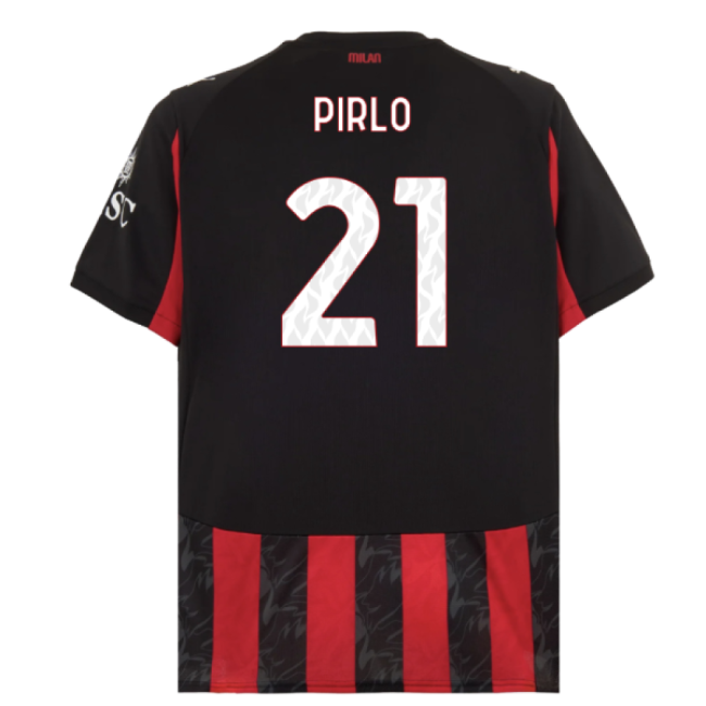 Authentic Home Ac Milan Pirlo Jersey Performance Durable