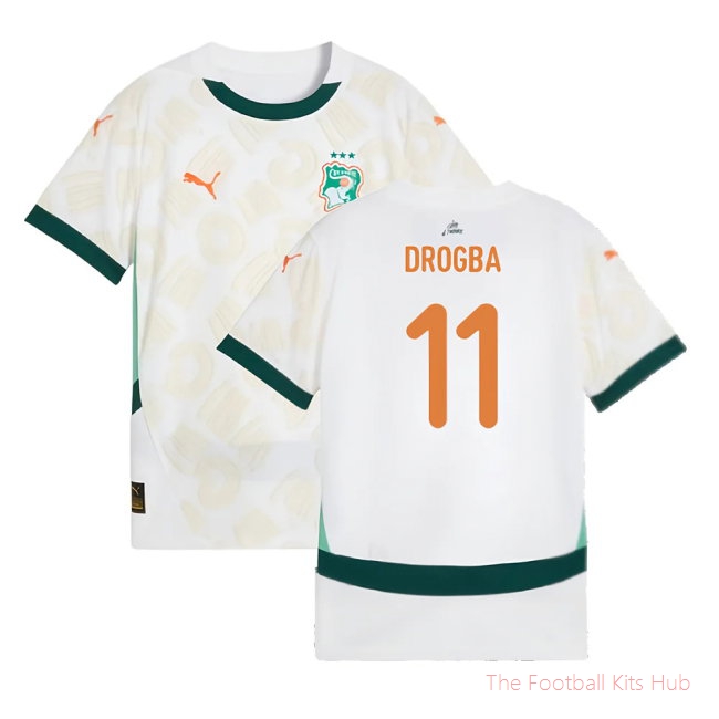 2024-2025 Ivory Coast Away Shirt (Kids) (Drogba 11)