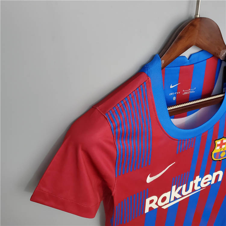 Barcelona 21-22 Soccer Kit Home Blue Women's Soccer Jersey Football