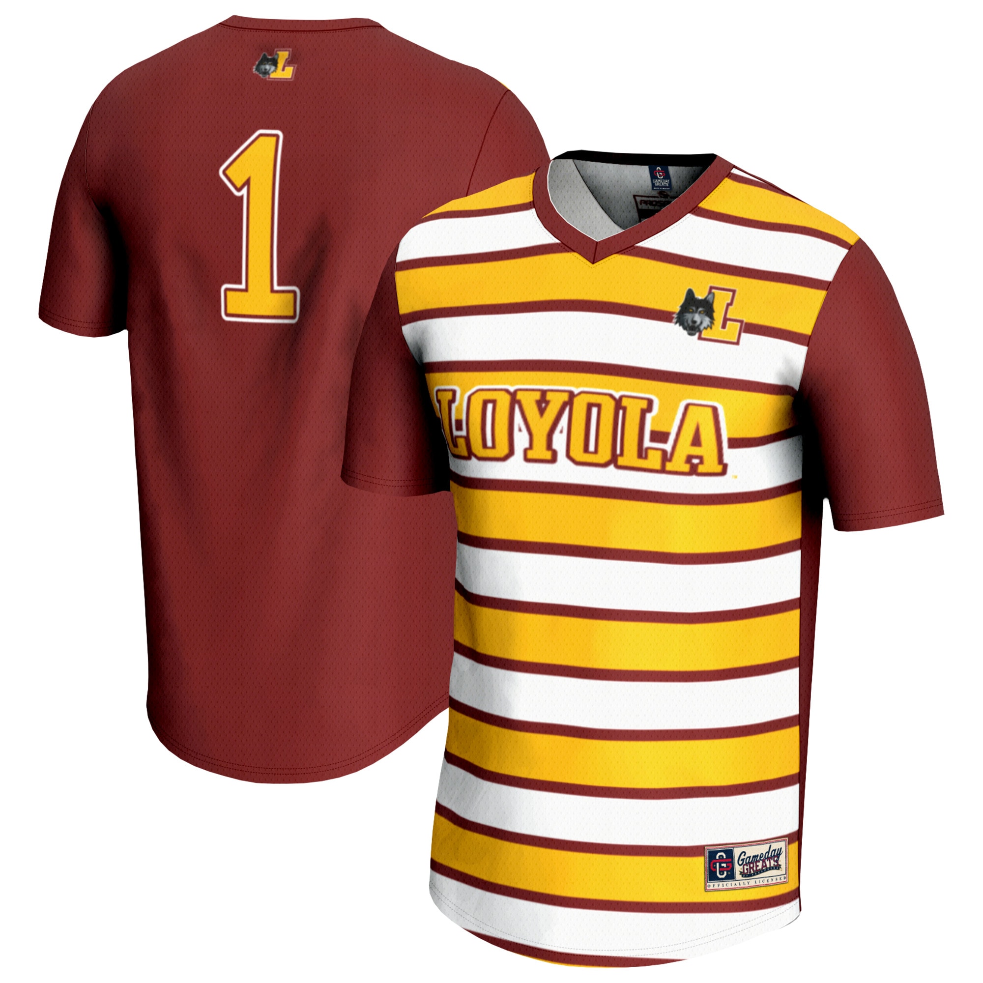 [JED] Women's Loyola Chicago Ramblers GameDay Greats Lightweight Soccer Fashion Jersey - Maroon